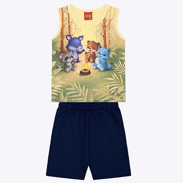Conjunto Regata e Bermuda Infantil Masculino Kyly 1000355