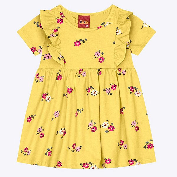 Vestido Manga Curta Flores Bebê Menina Kyly 1000194