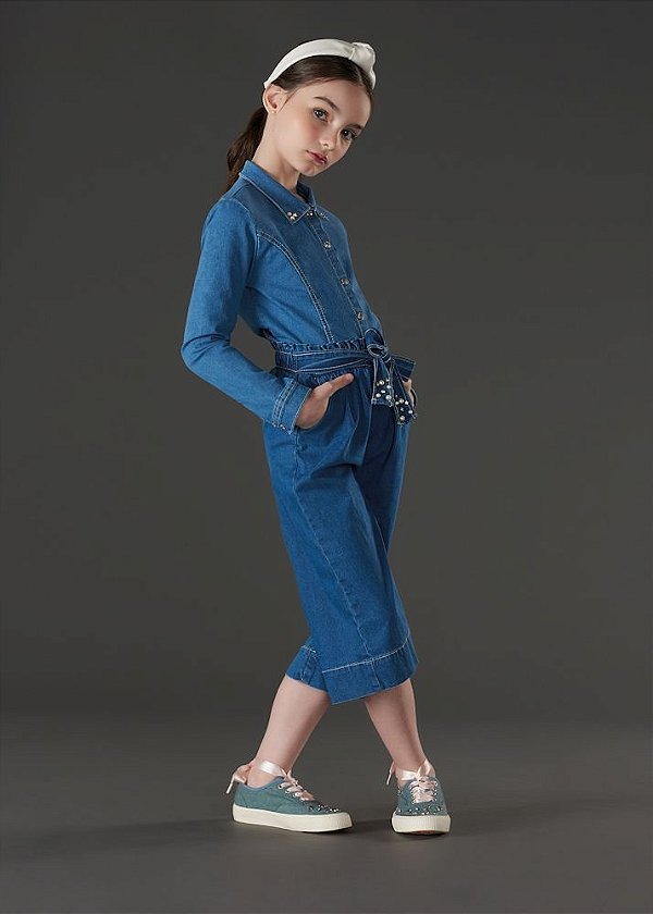 Infanti Calça Jeans Infantil Feminina 40186 Cor Jeans