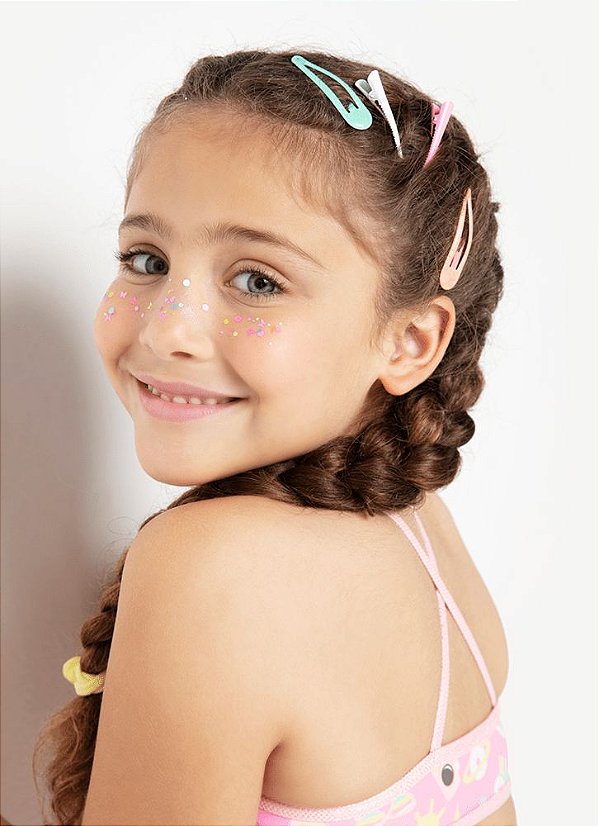 Biquini Infantil Feminino Puket Rosa / Gatinha 110400728