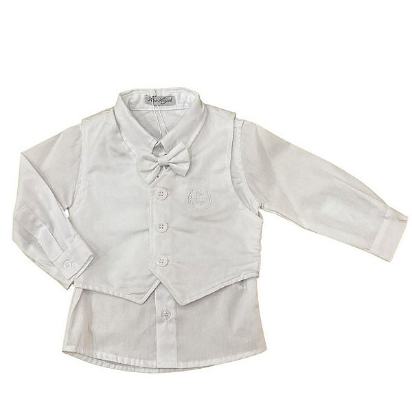 Conjunto Batizado Masculino Manga Longa Two Angels 61406