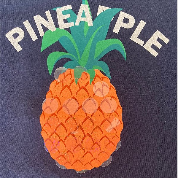 Conjunto Infantil Feminino Abacaxi Manga Curta Kyly  111495