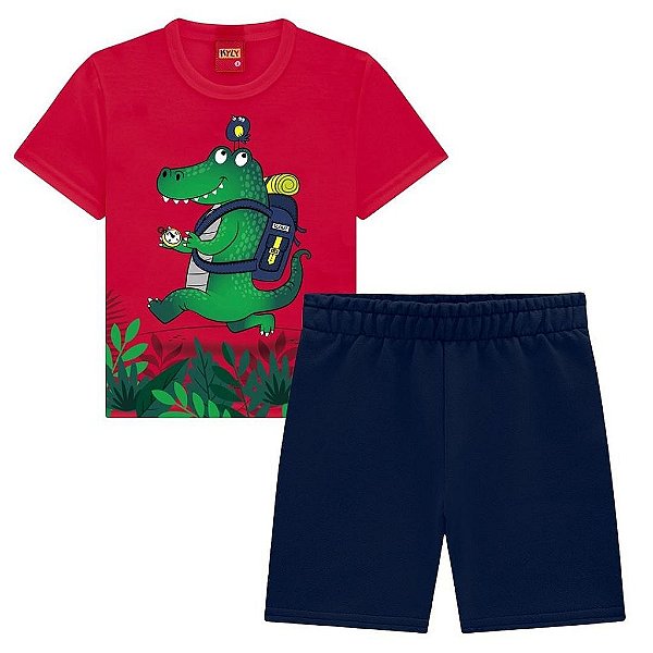 Conjunto Infantil Masculino Manga Curta Kyly P111554