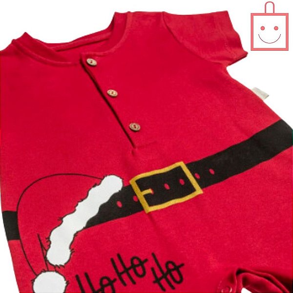 Macacão Curto Vermelho Bebê Menino Anjos Baby 233101