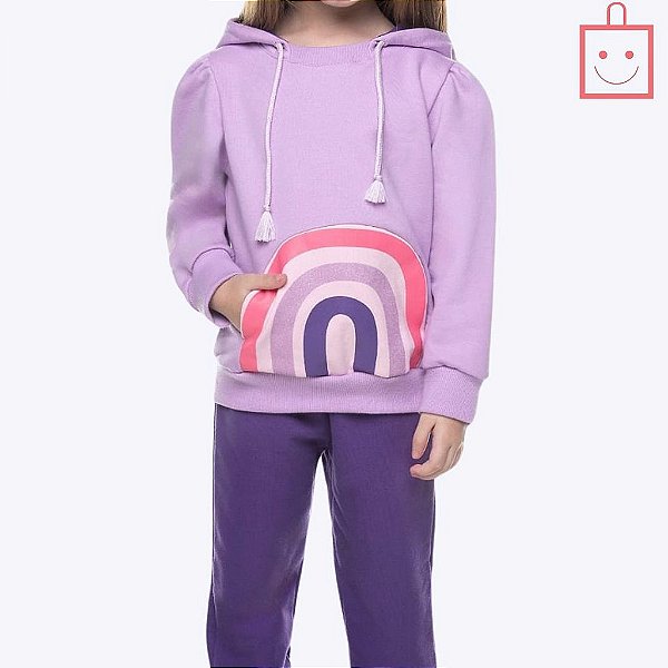 Conjunto Moletom Arco-Íris Infantil Feminino Have Fun 28708