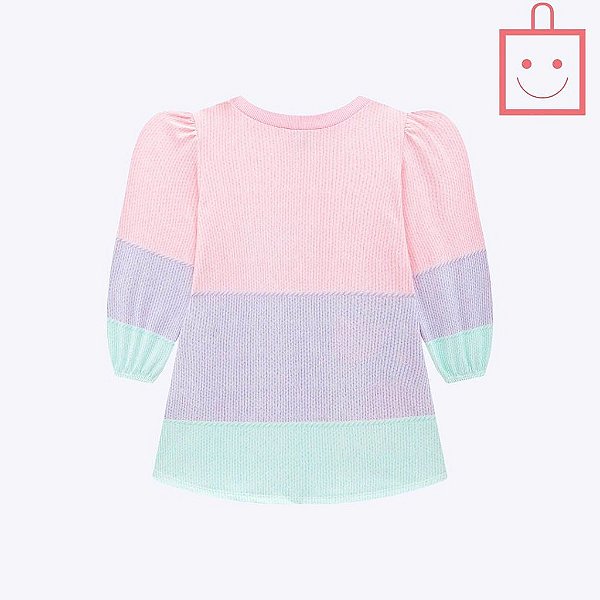 Vestido Peluciado Colorido em Termoskin Infantil Feminino Infanti 71474