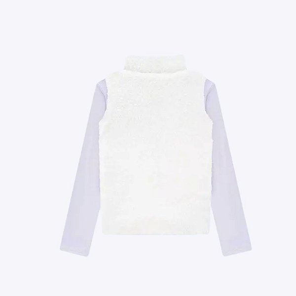 Conjunto Trio Blusa em Cotton com Legging em Molecotton e Colete em Pelo Carneirinho e Malha Power Infantil Feminino Infanti 72235