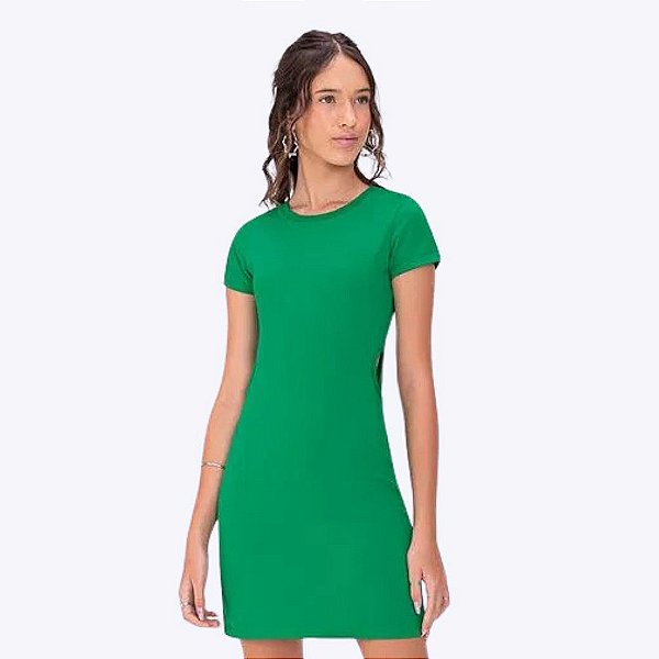 Vestido Liso Manga Curta Teen Menina Amora 5000059