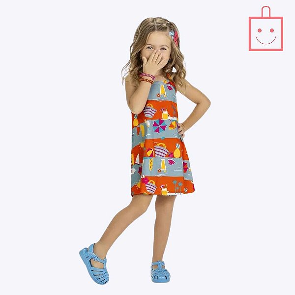 Vestido Colorido Infantil Menina Kyly 1000525