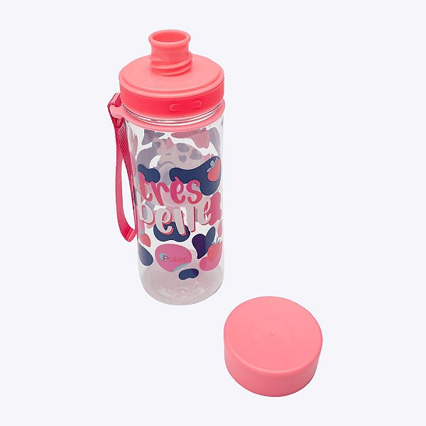 Garrafa Transparente Tritan Vaca Romântica Puket 050403907