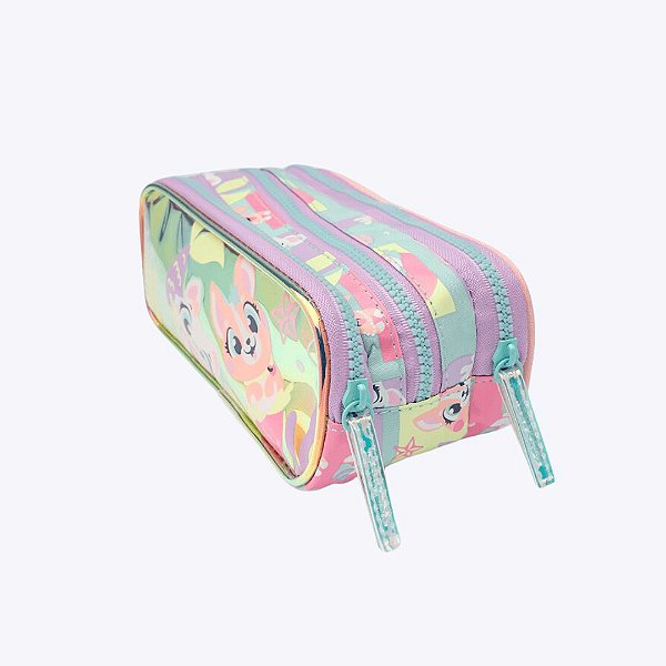 Estojo Escolar Triplo Pet Sereia Puket 050403802