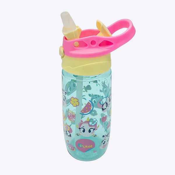 Garrafa com Canudo Multibichos Menina Puket 050403884