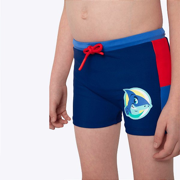 Sunga Boxer Tubarão Aloha Infantil Menino Moda Praia Puket 110401138