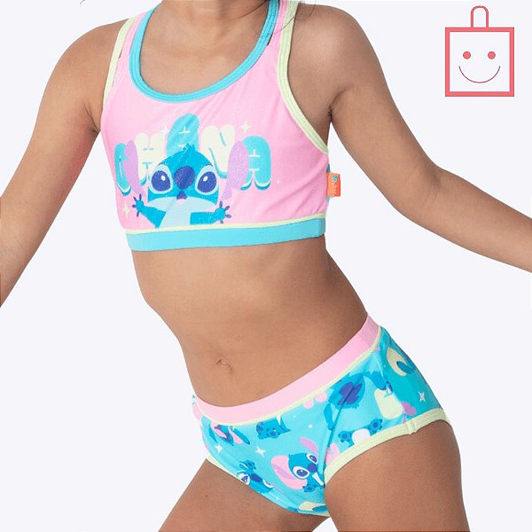 Biquíni Stitch Infantil Menina Moda Praia Puket 110401208