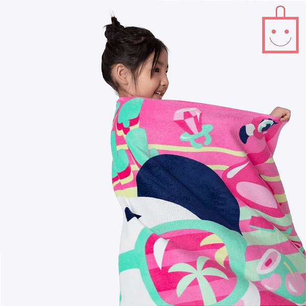 Toalha de Banho Panda Miami Infantil Menina Puket 100400485