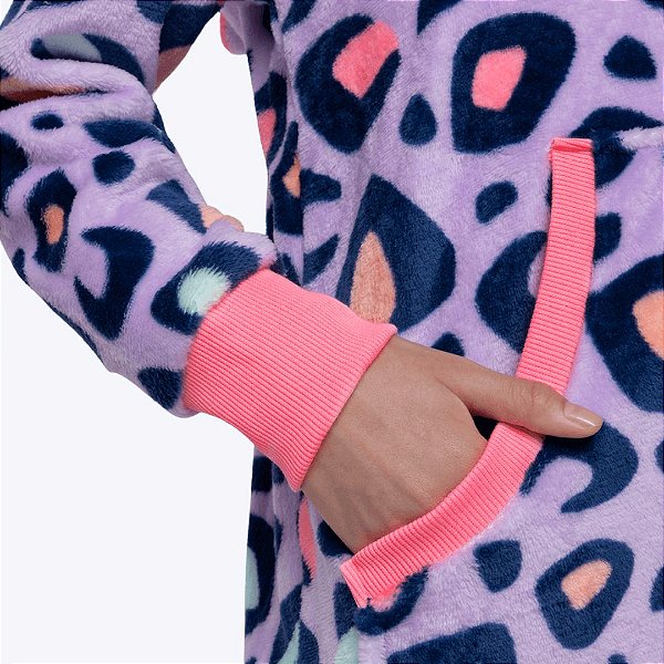 Macacão Manga Longa Soft Onça Juvenil Menina Puket 030502384