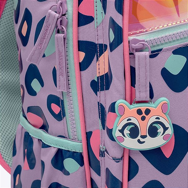 Mochila De Costas Escolar Lilás Onça Puket 050403940 Lilas