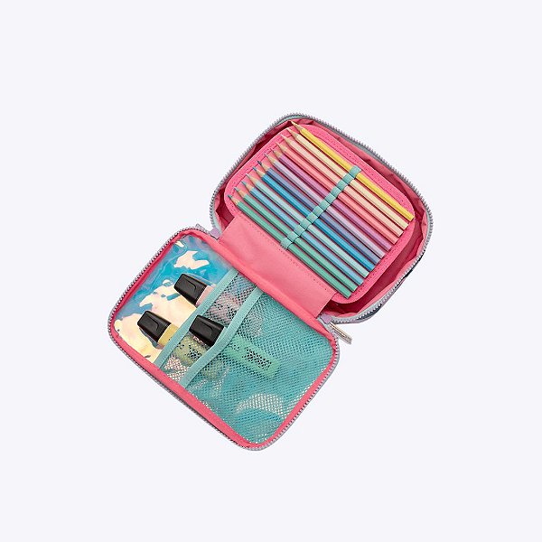 Estojo Box Grande Lilás Onça Puket 050403955 Lilas