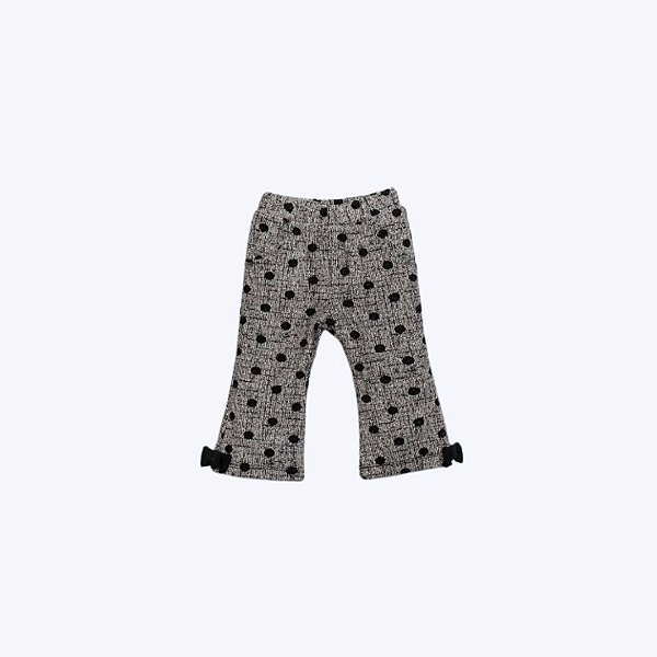 Conjunto Body Manga Longa Ursinho E Calça Jacquard Bebê Menina Anjos Baby 251066 Preto