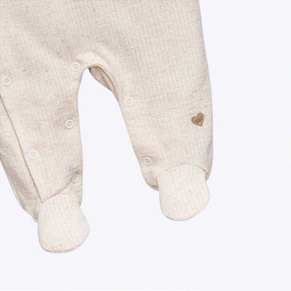 Macacão Longo Floral Off White Bebê Menina Anjos Baby 251033 Offwhite