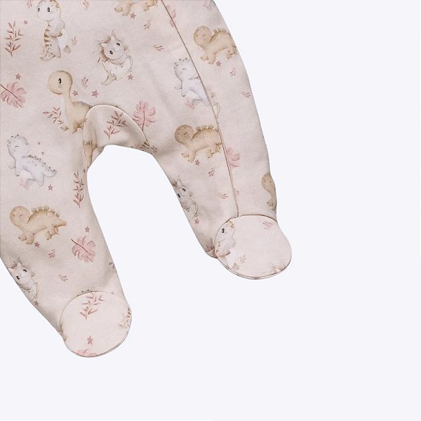 Macacão Longo Algodão Bebê Menina Anjos Baby 251812F Rosa Bebe