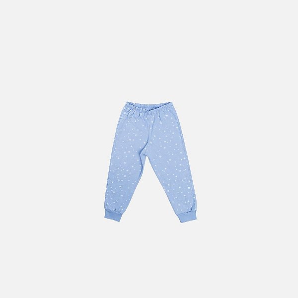 Pijama Urso Azul Blusa Manga Longa e Calça Meia Malha Infantil Menina Have Fun  29587