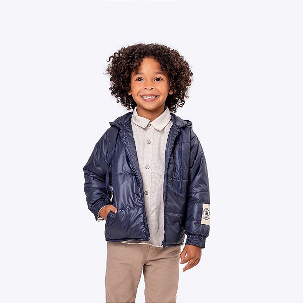 Jaqueta Puffer Infantil Masculina Vigat 3017 Preto