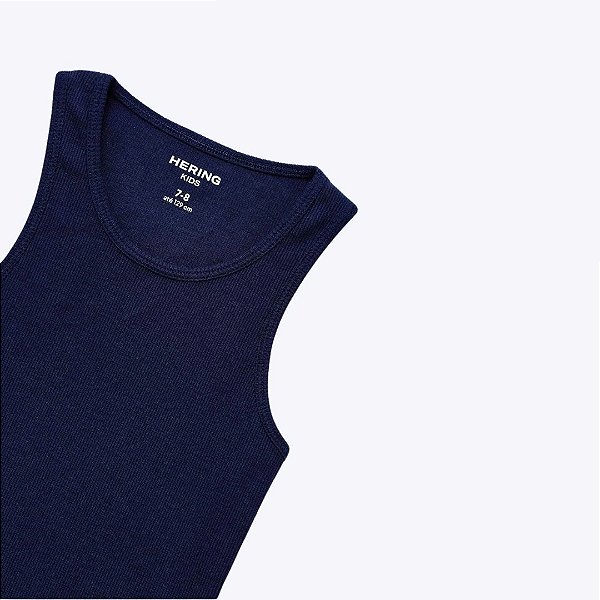 Regata Básica Azul Marinho em Ribana Infantil Menina Hering Kids 5118AXTEN
