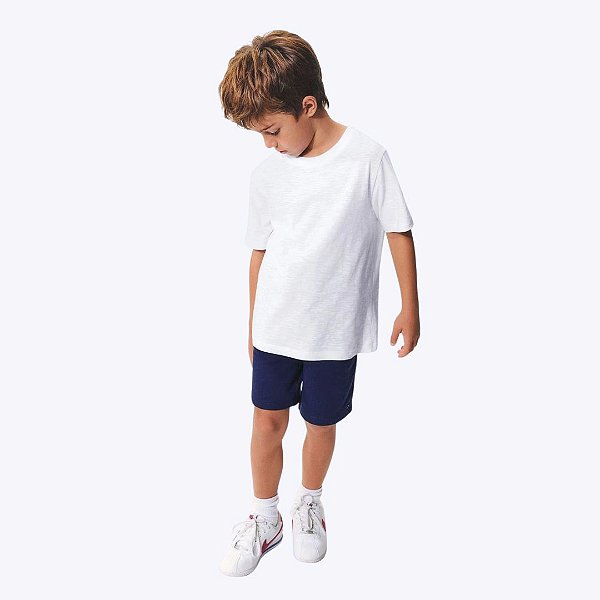 Camiseta Manga Curta Toddler Branca Infantil Menino Hering Kids 5G3v1aen Branco