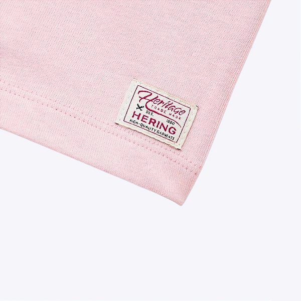 Blusa Manga Curta Rosa Oversized Em Malha Binada Infantil Menina Hering Kids 5G6WKLNEN