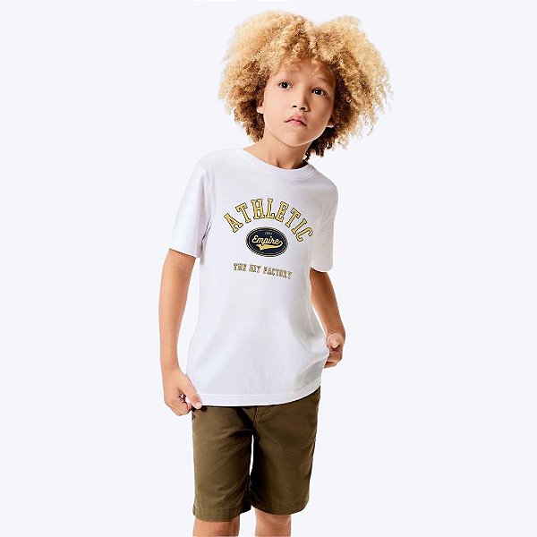 Bermuda Jeans Básica Chino Verde Infantil Menino Hering Kids Kvtceacsi Verde Militar