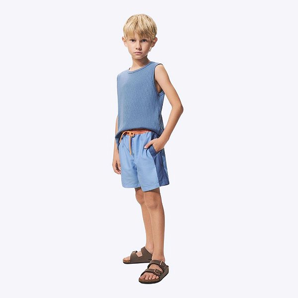 Bermuda Azul Infantil Menino Hering Kids LC0P1BSI