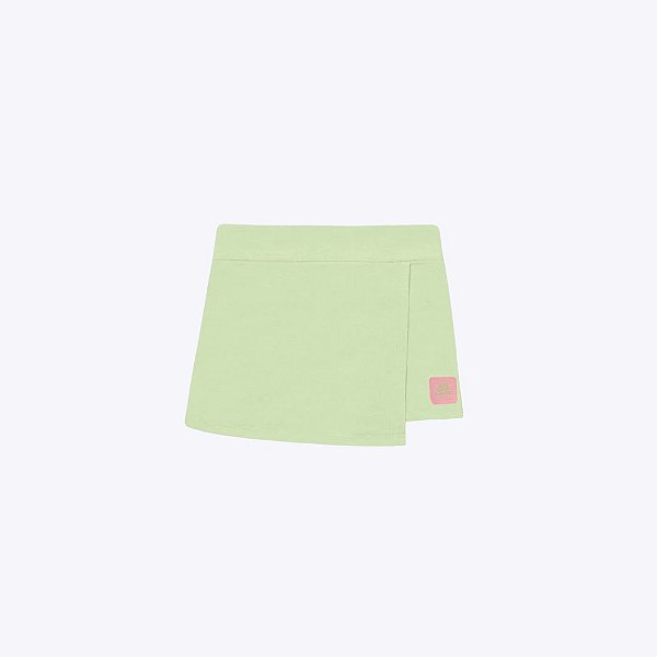 Conjunto Blusa Meia Malha Com Strass E Shorts-Saia Infantil Menina Mundo Cinti 12562 Rosa