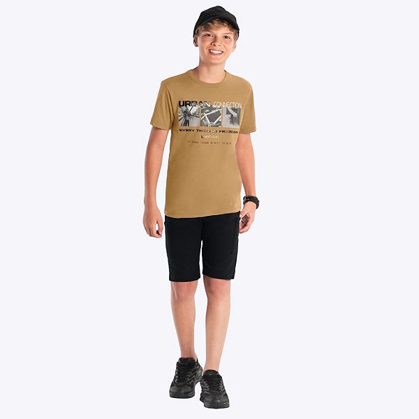 Camiseta Manga Curta Infantil Menino Brandili 26644 Verde