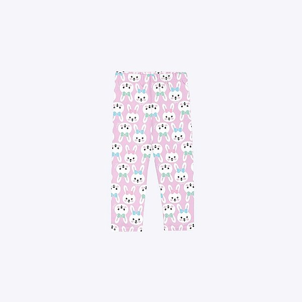 Conjunto Blusão Com Capuz E Calça Coelho Lilás Bebê Menina Mundo Cinti 10353 Rosa