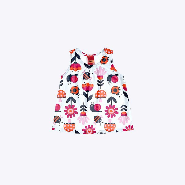 Conjunto Blusa Regata E Shorts Liso Bebê Menina Kyly P1000985 Laranja