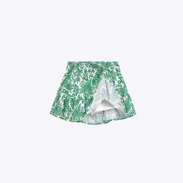 Conjunto Cropped e Saia Verde Florido Infantil Menina Nanai 6000306