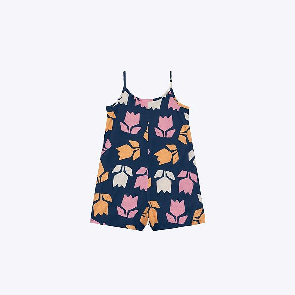 Macaquinho Estampado Infantil Menina Brandili 26663 Rosa