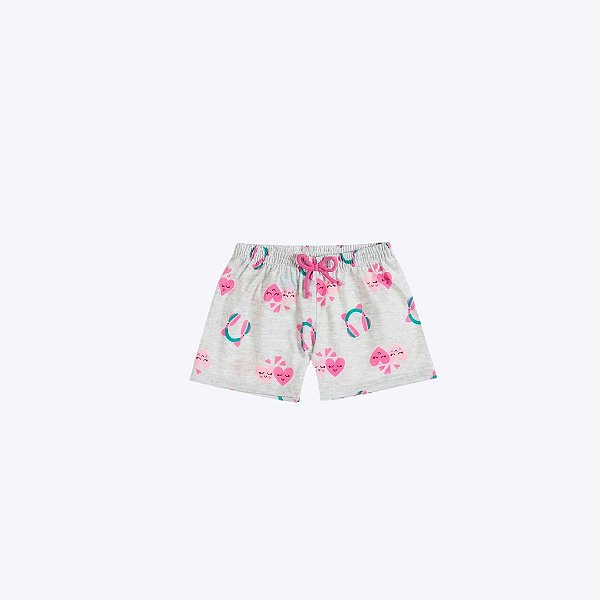 Pijama Brilha No Escuro Manga Curta Gatinha Infantil Menina Kyly 1001146 Rosa