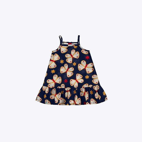 Vestido Borboletas Infantil Menina Kyly P1001460 Rosa