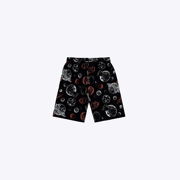 Pijama Manga Curta Astronauta Brilha No Escuro Infantil Menino Kyly 1001162 Mescla White