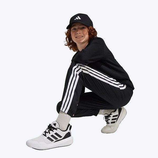 Calça Moletom Infantil Unissex Adidas Jd6500 Preto
