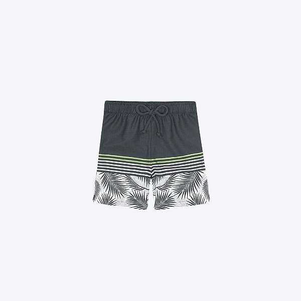 Conjunto Camiseta Manga Curta E Bermuda Nylon Tropical Infantil Menino Divertto Baby 27053 Vermelho