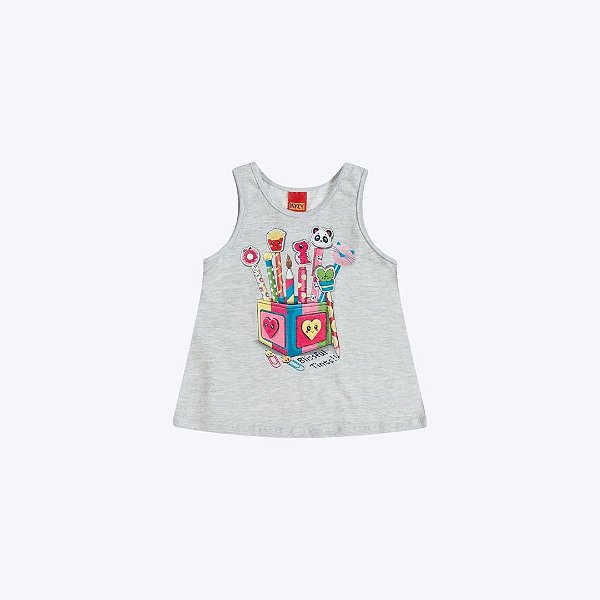 Blusa Regata Infantil Menina Kyly 1000996 Rosa
