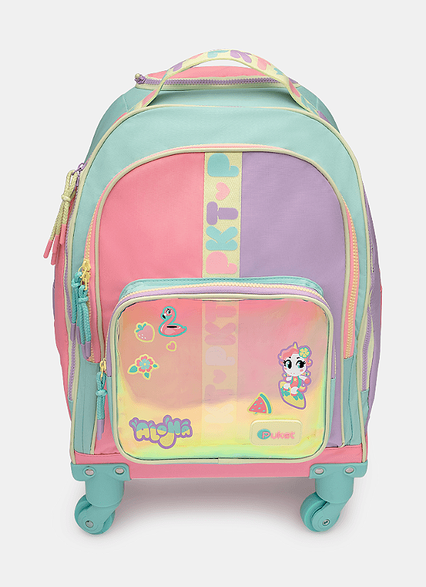 Mochila com Rodinha 360 Color Block Menina Puket 050403859