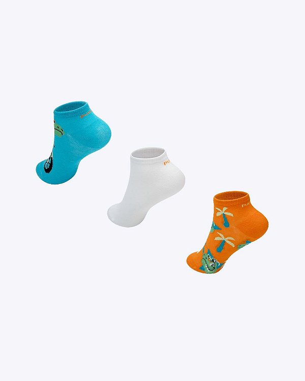 Kit com 3 meias Infantil Masculina Dino Miami Puket 010406381