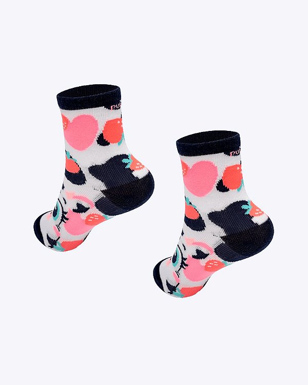 Meia Soquete Infantil Feminina Vaquinha Puket 010406361