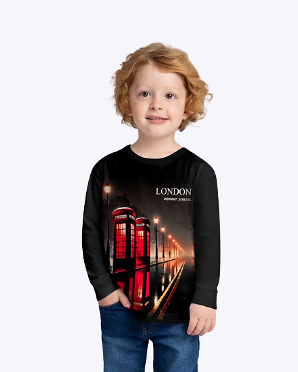 Camiseta Manga Longa Infantil Masculino Kyly 1001592