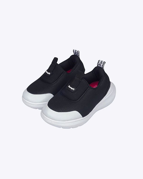 Tênis Preto Calce Fácil Infantil Feminino Pampili 750037000