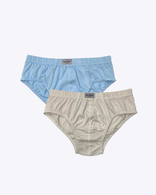 Kit Cueca Slip Meia Malha Juvenil Masculina Luna 571
